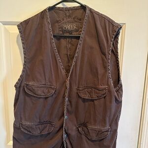 Madison Creek Outfitters Brown Safari Hunting Hiking Vest Men’s Large Utility